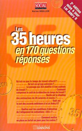 Couverture du livre « 35 heure en 170 ques/rep » de Boullier aux éditions Liaisons