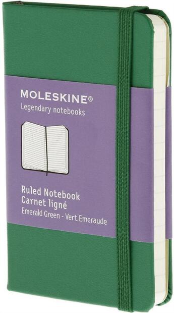 Couverture du livre « Carnet ligne très petit format vert » de  aux éditions Moleskine