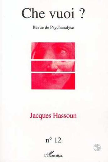 Couverture du livre « Jacques Hassoun » de  aux éditions Editions L'harmattan