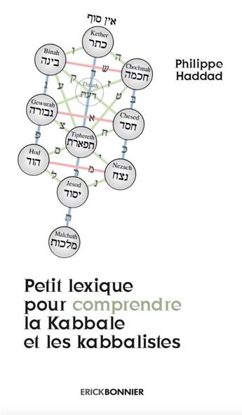 Couverture du livre « Petit lexique pour comprendre la kabbale et les kabbalistes » de Philippe Haddad aux éditions Erick Bonnier