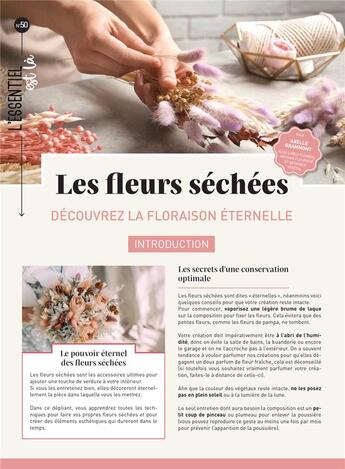 Couverture du livre « Les fleurs séchées : découvrez la floraison éternelle » de Axelle Grammont aux éditions Mercileslivres