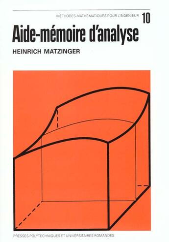 Couverture du livre « Aide-memoire d'analyse » de Heinrich Matzinger aux éditions Ppur