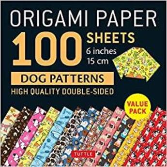 Couverture du livre « Origami paper 100 sheets dog patterns 6 inches » de  aux éditions Tuttle