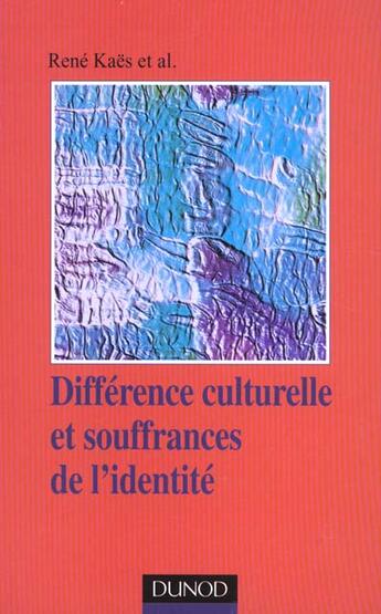 Couverture du livre « Differences Culturelles Et Souffrances De L'Identite » de René Kaës aux éditions Dunod