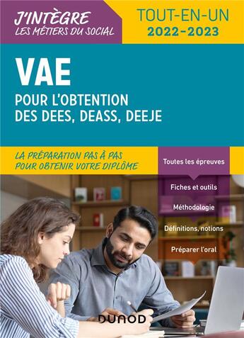 Couverture du livre « VAE pour l'obtention des DEES, DEASS, DEEJE » de Charlotte Rousseau et Daniela Levy aux éditions Dunod