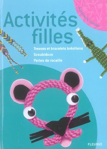 Couverture du livre « Activites filles scoubidous / tresses / perles de rocaille » de  aux éditions Fleurus
