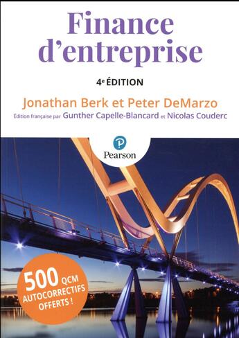 Couverture du livre « Finance d'entreprise 4e edition + qcm » de Berk/Demarzo aux éditions Pearson