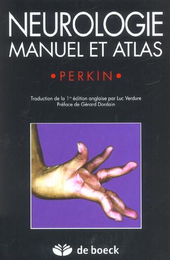 Couverture du livre « Neurologie : Manuel et atlas » de G David Perkin aux éditions De Boeck Superieur