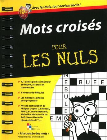 Couverture du livre « Les mots croisés pour les nuls » de  aux éditions First