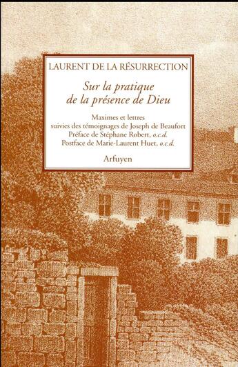 Couverture du livre « Sur la pratique de la présence de Dieu » de Nicolas Herman aux éditions Arfuyen