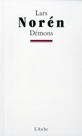 Couverture du livre « Démons » de Lars Noren aux éditions L'arche