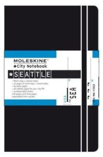 Couverture du livre « City notebook seattle poche couv. rigide noir » de Moleskine aux éditions Moleskine