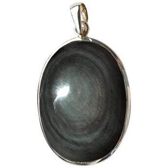 Couverture du livre « Pendentif avec carte obsidienne arc en ciel argent - tranche 1,8 a 2,5 cm » de  aux éditions Dg-exodif