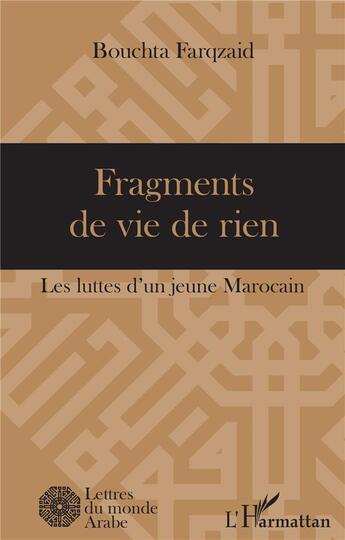 Couverture du livre « Fragments de vie de rien ; les luttes d'un jeune marocain » de Bouchta Farqzaid aux éditions L'harmattan