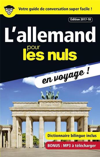 Couverture du livre « L'allemand pour les nuls ; en voyage ! (édition 2017/2018) » de  aux éditions First