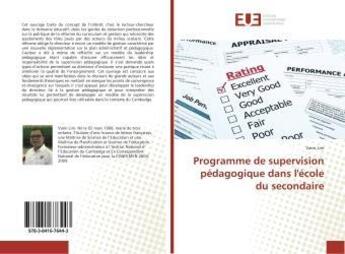 Couverture du livre « Programme de supervision pedagogique dans l'ecole du secondaire » de Lim Vann aux éditions Editions Universitaires Europeennes