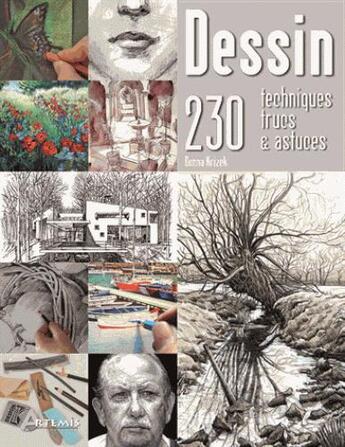 Couverture du livre « Dessin, 230 techniques, trucs et astuces » de Donna Krizek aux éditions Artemis