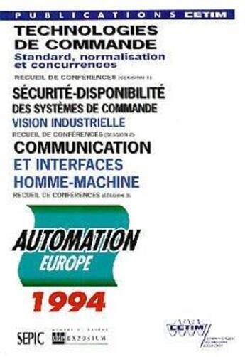 Couverture du livre « Automation 1994 - les 3 recueils de conferences - 3c63 » de  aux éditions Cetim