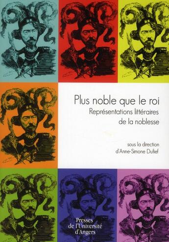 Couverture du livre « Plus noble que le roi » de Anne-Simone Dufief aux éditions Pu De Rennes