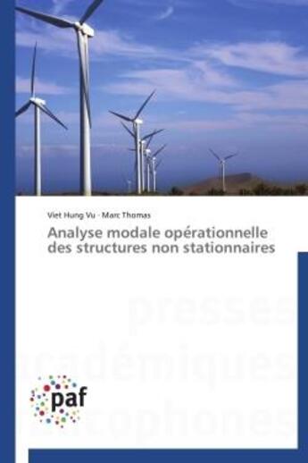 Couverture du livre « Analyse modale opérationnelle des structures non stationnaires » de  aux éditions Presses Academiques Francophones