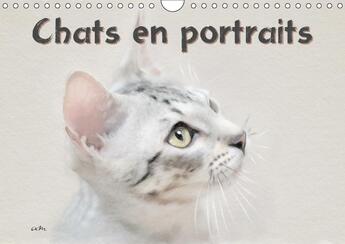 Couverture du livre « Chats en portraits calendrier mural 2019 din a4 horizontal - serie de 12 creations original » de Sudpastel K.A. aux éditions Calvendo