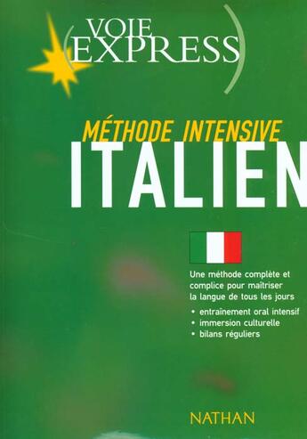 Couverture du livre « Voie exp.meth.inten.italien 98 » de Ferdeghini-Varejka aux éditions Nathan