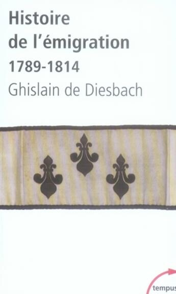 Couverture du livre « Histoire de l'émigration ; 1789-1814 » de Ghislain De Diesbach aux éditions Tempus/perrin