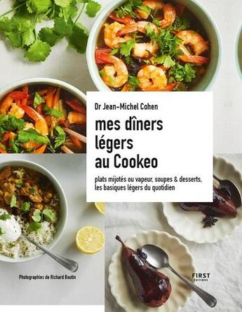 Couverture du livre « Dîners légers au cookéo » de Jean-Michel Cohen aux éditions First