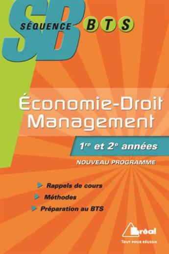 Couverture du livre « Séquence BTS ; économie, droit, management » de Patrick Simon aux éditions Breal