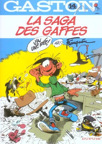 Couverture du livre « Gaston Tome 14 : la saga des gaffes » de Jidehem et Andre Franquin aux éditions Dupuis