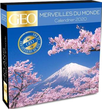 Couverture du livre « Calendrier spécial 40 ans Géo ; merveilles du monde (édition 2020) » de  aux éditions Play Bac