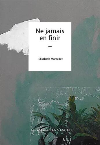 Couverture du livre « Ne jamais en finir » de Elisabeth Morcellet aux éditions Sans Escale