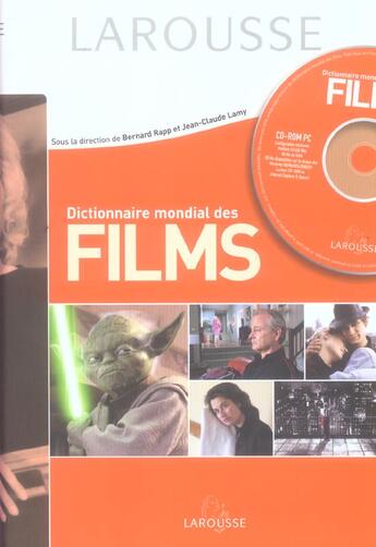 Couverture du livre « Dictionnaire mondial des films (édition 2005) » de Bernard Rapp aux éditions Larousse