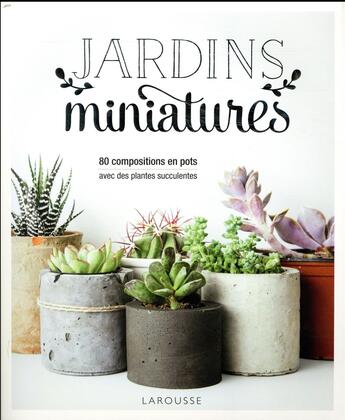 Couverture du livre « Jardins miniatures avec des plantes succulentes » de Misa Matsuyama aux éditions Larousse