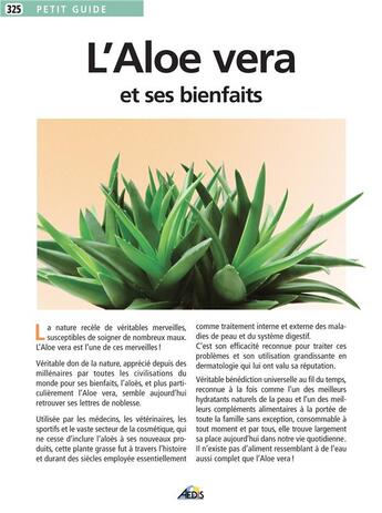 Couverture du livre « L'aloe vera et ses bienfaits » de  aux éditions Aedis