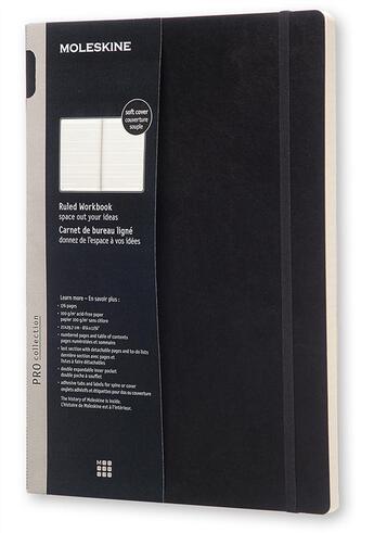 Couverture du livre « Carnet de bureau - format a4 - ligne - couverture souple noire. » de Moleskine aux éditions Moleskine Papet