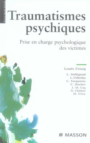 Couverture du livre « Traumatismes psychiques » de Crocq-L aux éditions Elsevier-masson