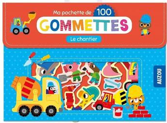 Couverture du livre « Mes 100 gommettes - le chantier » de Mr Iwi aux éditions Philippe Auzou