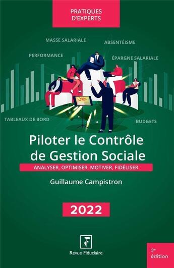 Couverture du livre « Piloter le contrôle de gestion sociale (édition 2022) » de Guillaume Campistron aux éditions Revue Fiduciaire