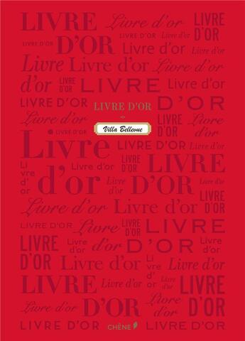 Couverture du livre « Livre d'or ; rouge » de  aux éditions Chene