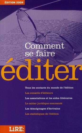 Couverture du livre « Comment se faire éditer (édition 2009) » de  aux éditions Lire