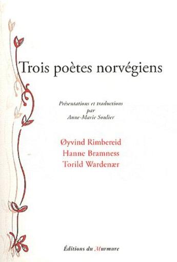 Couverture du livre « Trois poetes norvegiens » de  aux éditions Du Murmure