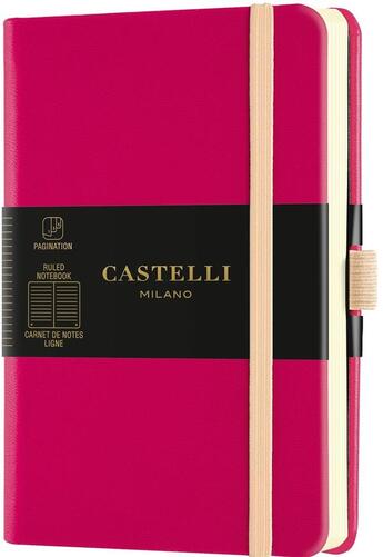 Couverture du livre « Carnet aquarela poche ligne fuschia » de Castelli aux éditions Castelli Milano