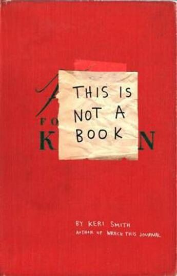 Couverture du livre « This is not a book » de Keri Smith aux éditions Adult Pbs