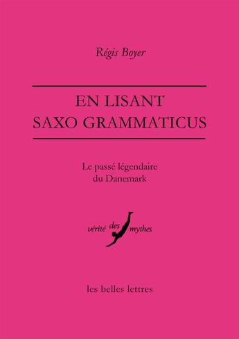 Couverture du livre « Saxo grammaticus » de Regis Boyer aux éditions Belles Lettres