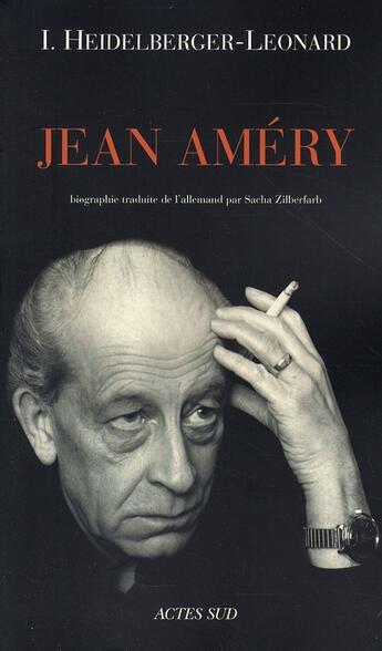 Couverture du livre « Jean Amery » de I Heidelberger-Leonard aux éditions Actes Sud