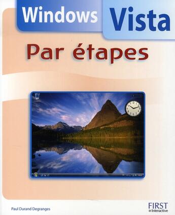 Couverture du livre « Windows vista par étapes » de Durand Degranges P. aux éditions First Interactive