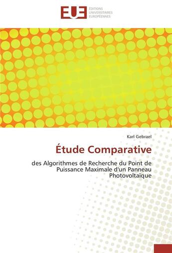 Couverture du livre « Etude comparative » de Gebrael-K aux éditions Editions Universitaires Europeennes