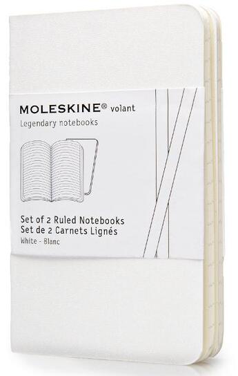 Couverture du livre « Carnet volant set de 2 très petit format ligné blanc » de Moleskine aux éditions Moleskine Papet