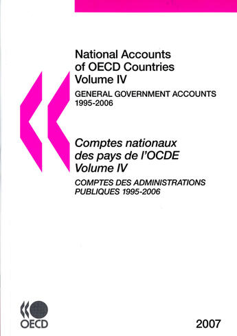 Couverture du livre « Comptes nationaux des pays de l'OCDE t.4 (édition 2007) » de  aux éditions Ocde